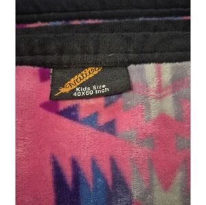 Native Kids Size Blanket with Geometric Pattern